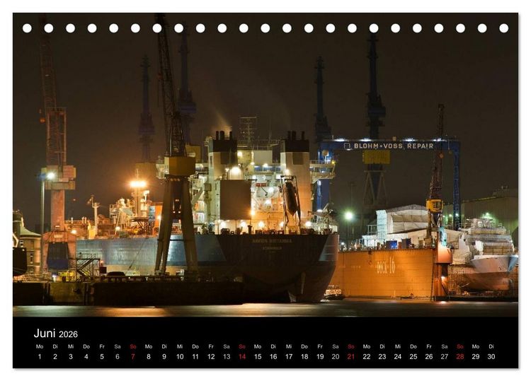Produktbild: Hamburgs N&auml;chte (Tischkalender 2026 DIN A5 quer), CALVENDO Monatskalender