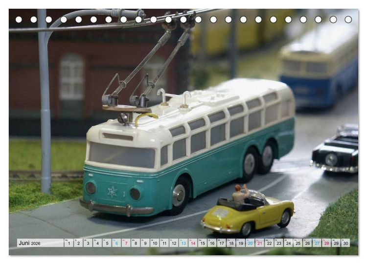 Produktbild: Trolley-Bus H0 (Tischkalender 2026 DIN A5 quer), CALVENDO Monatskalender