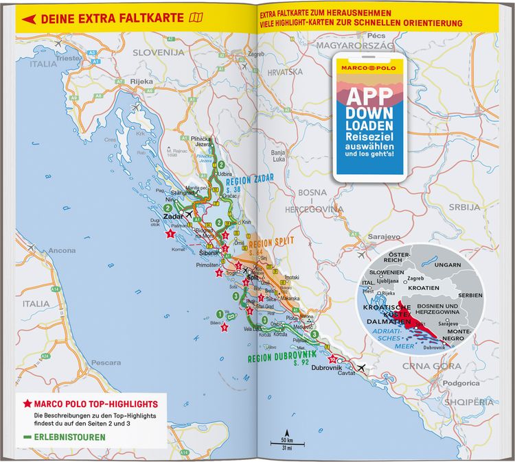 Produktbild: MARCO POLO Reisef&uuml;hrer Kroatische K&uuml;ste Dalmatien