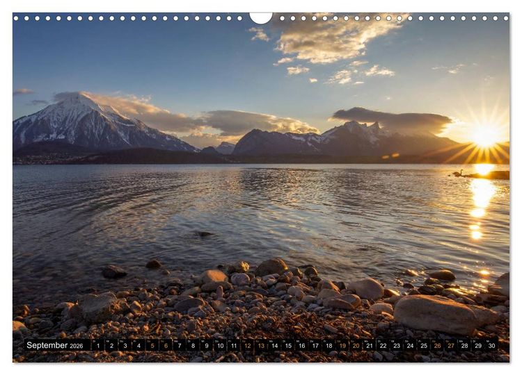 Produktbild: Rund um den Thunersee (Wandkalender 2026 DIN A3 quer), CALVENDO Monatskalender