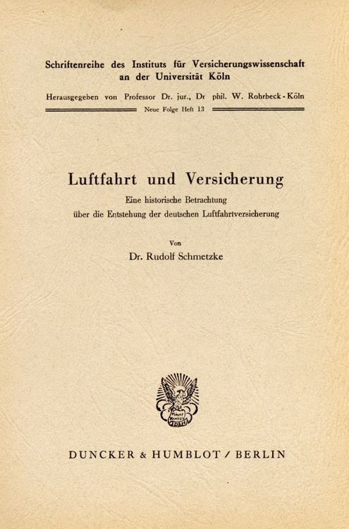 Produktbild: Luftfahrt und Versicherung.