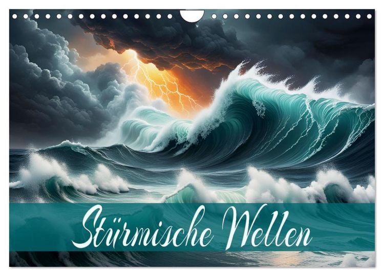 Produktbild: St&uuml;rmische Wellen (Wandkalender 2026 DIN A4 quer), CALVENDO Monatskalender