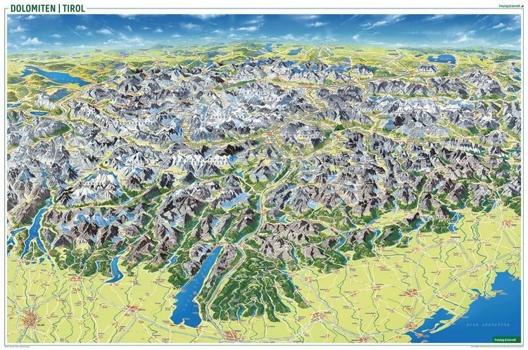 Produktbild: freytag & berndt Stra&szlig;enkarte Tirol - Dolomiten - Gardasee - Panorama 1:450.000