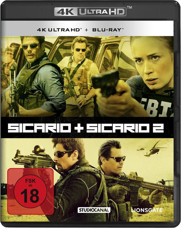 Produktbild: Sicario 1 & 2 (2 4K Ultra-HD) (+ 2 Blu-ray's)