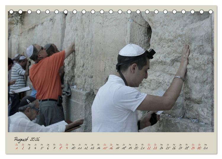 Produktbild: Unterwegs in Jerusalem (Tischkalender 2026 DIN A5 quer), CALVENDO Monatskalender