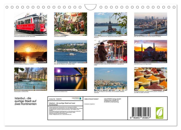 Produktbild: Istanbul - die quirlige Stadt auf zwei Kontinenten (Wandkalender 2026 DIN A4 quer), CALVENDO Monatskalender