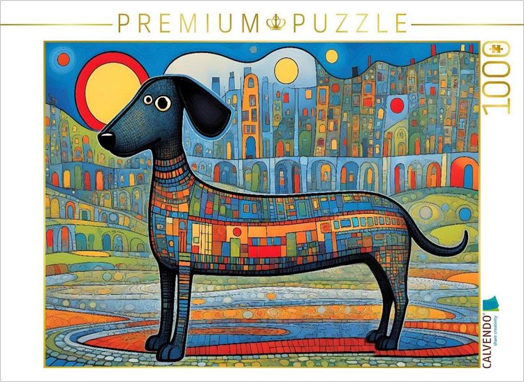 Produktbild: CALVENDO Puzzle Bunter Hund - anders sein ist cool! | 1000 Teile Lege-Gr&ouml;&szlig;e 64x48cm Foto-Puzzle f&uuml;r gl&uuml;ckliche Stunden