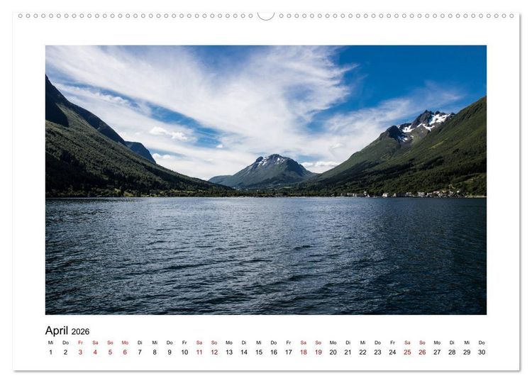 Produktbild: Norwegen - Faszination Fjordland (Wandkalender 2026 DIN A2 quer), CALVENDO Monatskalender