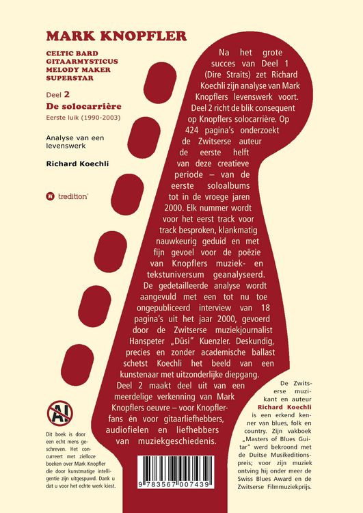 Produktbild: Mark Knopfler (Deel 2, De solocarri&egrave;re - Eerste luik) - het 424 pagina's tellende boek