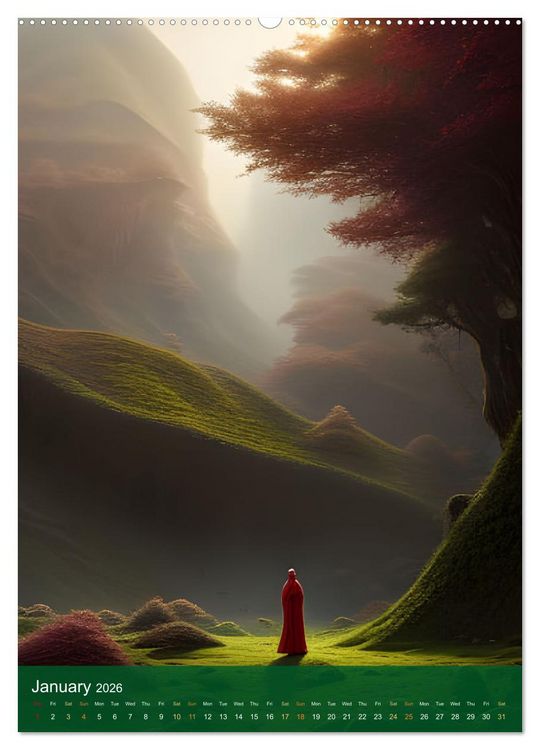 Produktbild: Epic Wanderings (High Quality Premium Wall Calendar 2026 DIN A2 portrait),CALVENDO 12 Month Wall Calendar