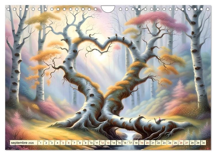 Produktbild: Bouleaux adorables (Calendrier mural 2026 DIN A4 vertical), CALVENDO calendrier mensuel