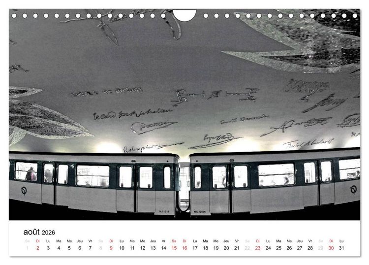 Produktbild: Paris M&eacute;tropolitain (Calendrier mural 2026 DIN A4 vertical), CALVENDO calendrier mensuel