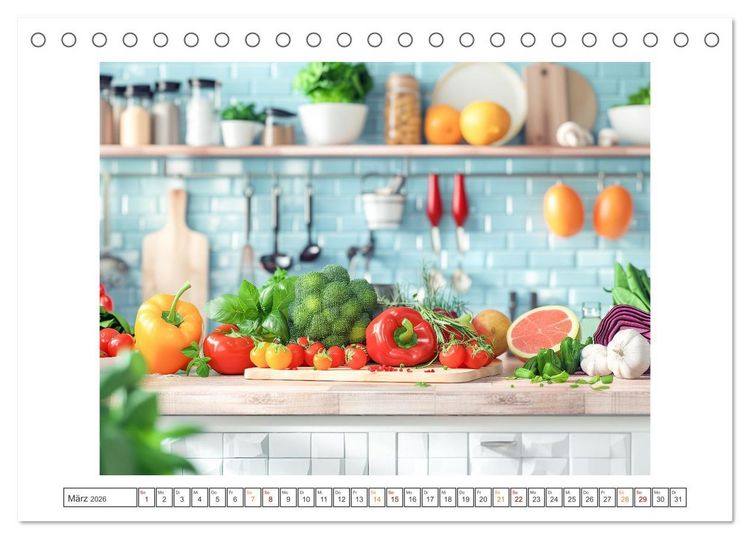 Produktbild: Mediterrane K&uuml;che (Tischkalender 2026 DIN A5 quer), CALVENDO Monatskalender