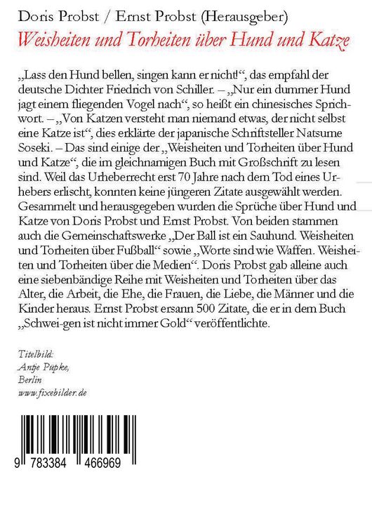Produktbild: Weisheiten und Torheiten &uuml;ber Hund und Katze