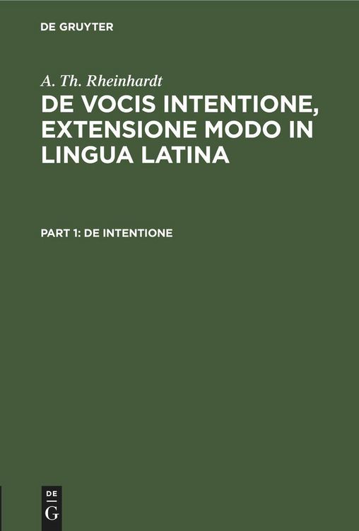 Produktbild: De intentione