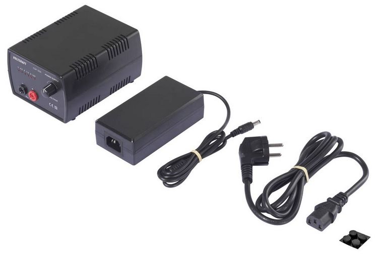 Produktbild: VOLTCRAFT CSP-300 Labornetzger&auml;t, einstellbar Gleichspannung 3 V, 4.5 V, 6 V, 7.5 V, 9 V, 12V 3A (max.) 36W Netz- und Akkubetrieb