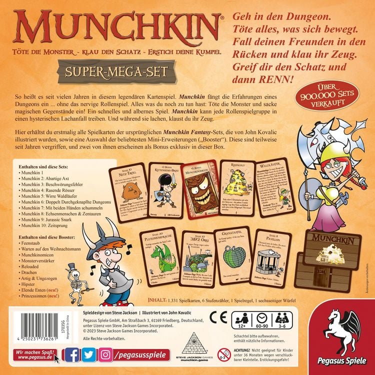 Produktbild: Munchkin Fantasy Super-Mega-Set (Kartenspiel)