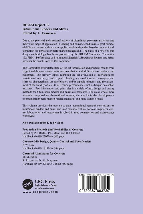 Produktbild: Bituminous Binders and Mixes