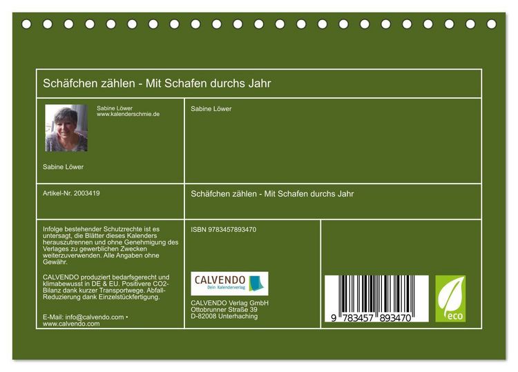 Produktbild: Sch&auml;fchen z&auml;hlen - Mit Schafen durchs Jahr (Tischkalender 2026 DIN A5 quer), CALVENDO Monatskalender