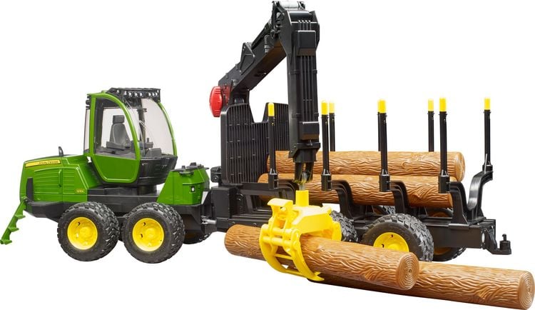 Produktbild: Bruder - John Deere 1210E - R&uuml;ckzug mit 4 Baumst&auml;mmen und Holzgreifer