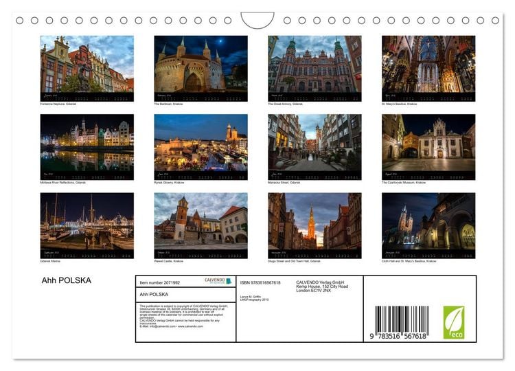 Produktbild: Ahh POLSKA (Wall Calendar 2026 DIN A4 landscape), CALVENDO 12 Month Wall Calendar