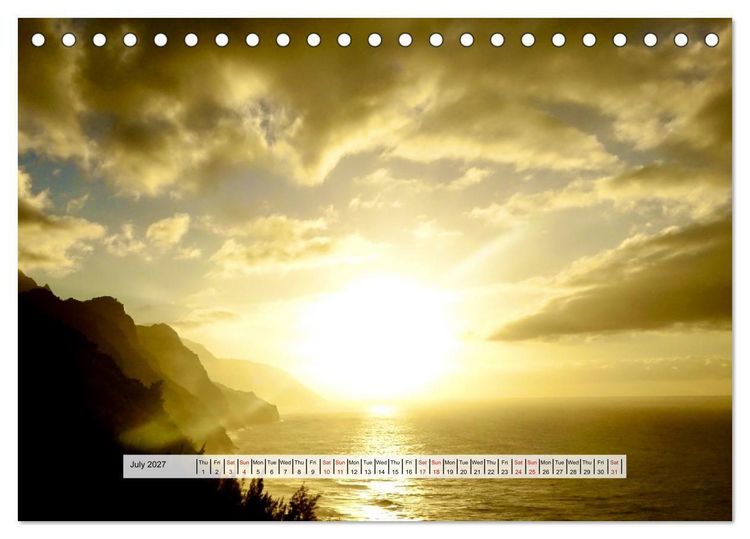 Produktbild: Aloha Spirit &ndash; The Magic of Hawaii (Desk Calendar 2027 DIN A5 landscape), CALVENDO 12 Month DeskCalendar