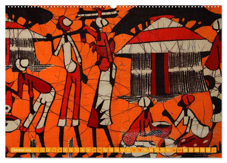 Produktbild: Farbenfrohes Afrika (hochwertiger Premium Wandkalender 2026 DIN A2 quer), Kunstdruck in Hochglanz