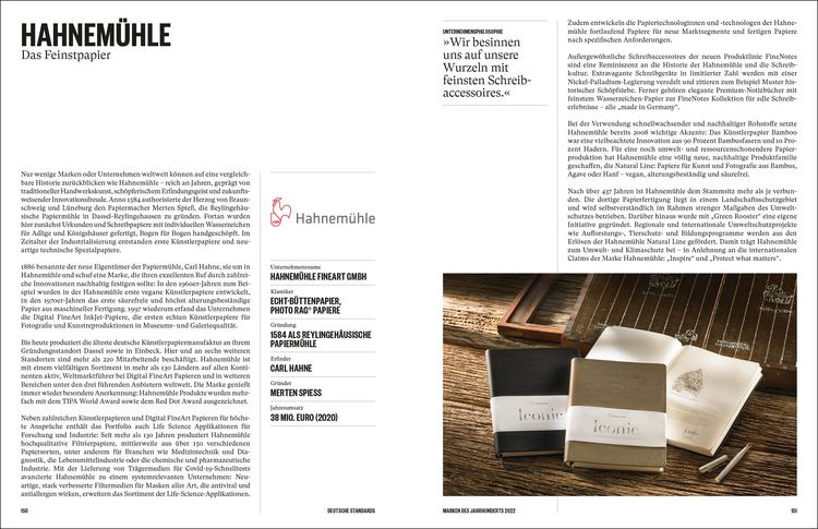 Produktbild: Deutsche Standards &ndash; Marken des Jahrhunderts 2022