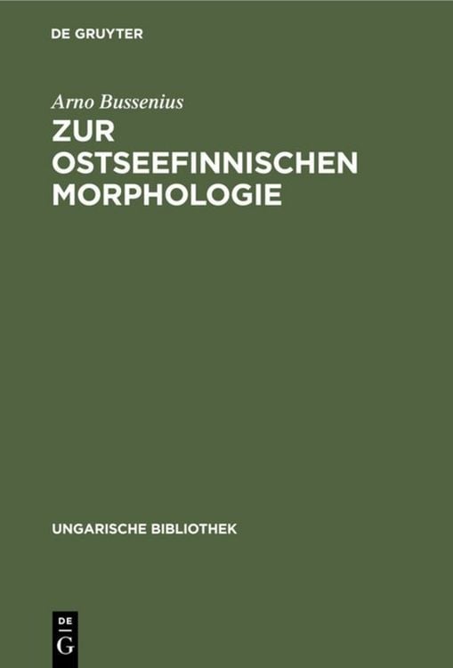 Produktbild: Zur ostseefinnischen Morphologie
