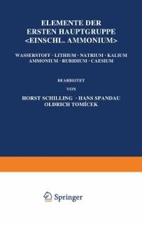 Produktbild: Elemente der Ersten Hauptgruppe; Einschl. Ammonium;