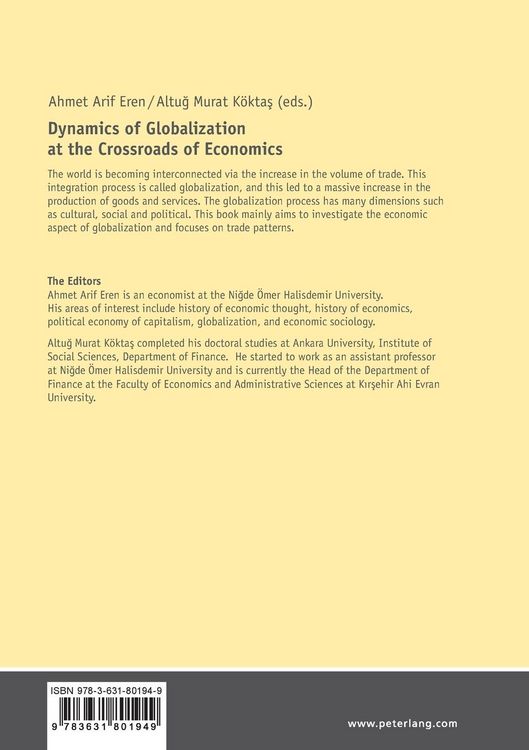 Produktbild: Dynamics of Globalization at the Crossroads of Economics