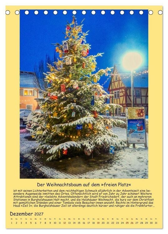 Produktbild: Gut 800 Jahre Burgholzhausen. Ein Ortsportr&auml;t in Wort und Bild 2027 (Tischkalender 2027 DIN A5 hoch), CALVENDO Monatskalender