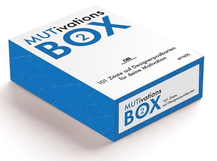 Produktbild: MUTivationsbox 2 - 101 Zitate auf Designerpostkarten für deine Motivation