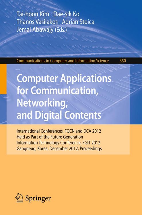 Produktbild: Computer Applications for Communication, Networking, and Digital Contents