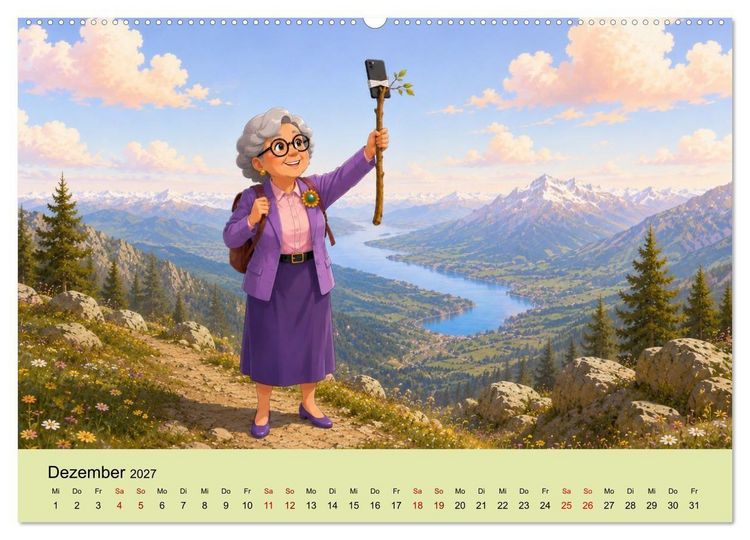 Produktbild: Die wunderbare Welt der Oma (hochwertiger Premium Wandkalender 2027 DIN A2 quer), Kunstdruck in Hochglanz