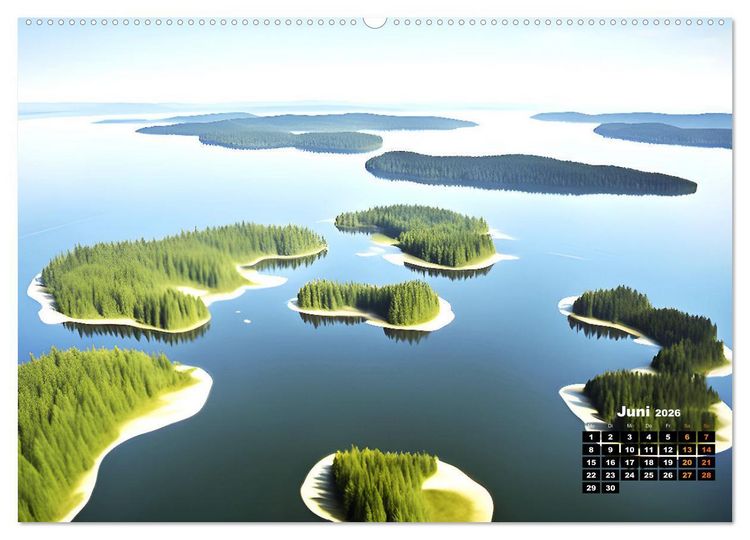 Produktbild: Von oben betrachtet Landschaften aus der Vogelperspektive (hochwertiger Premium Wandkalender 2026 DIN A2 quer), Kunstdruck in Hochglanz