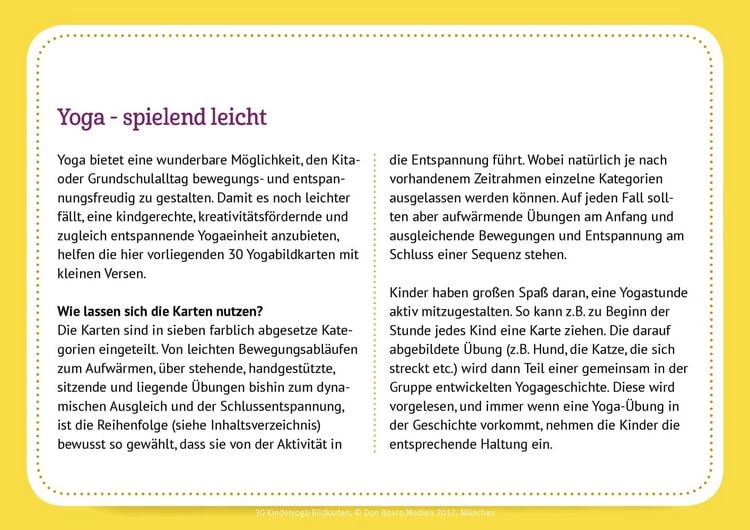 Produktbild: 30 Kinderyoga-Bildkarten