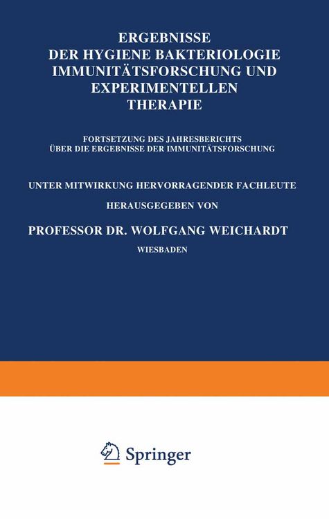Produktbild: Ergebnisse der Hygiene Bakteriologie Immunit&auml;tsforschung und Experimentellen Therapie