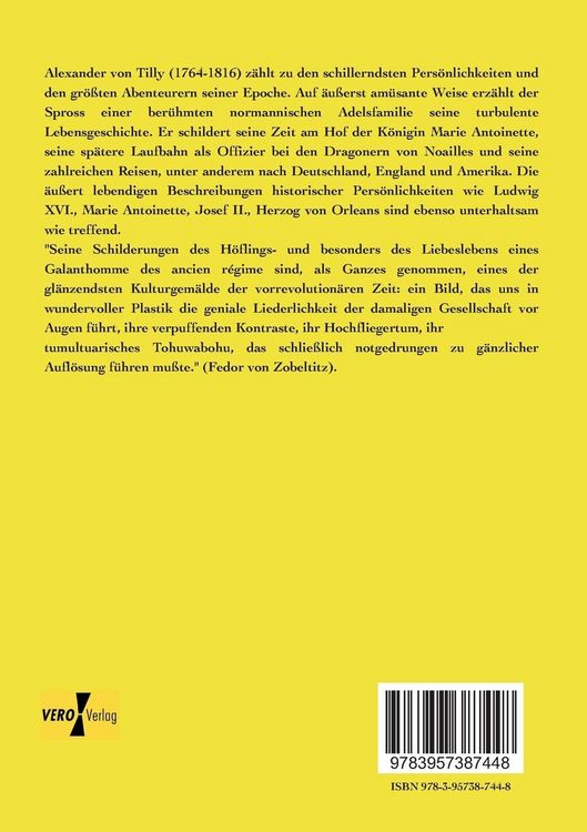 Produktbild: Die Memoiren des Grafen von Tilly