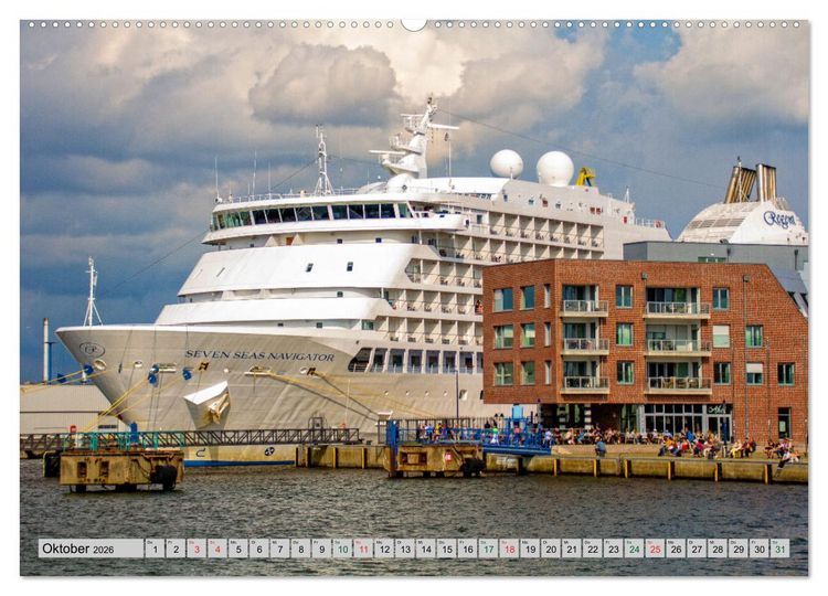 Produktbild: Hansestadt Wismar - Hafenimpressionen (Wandkalender 2026 DIN A2 quer), CALVENDO Monatskalender