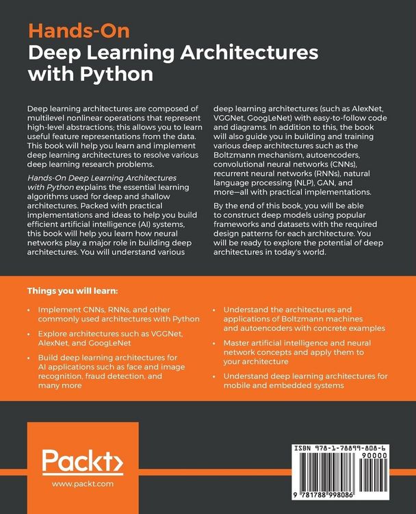 Produktbild: Hands-On Deep Learning Architectures with Python