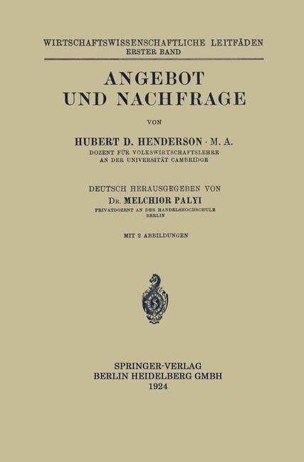 Produktbild: Angebot und Nachfrage