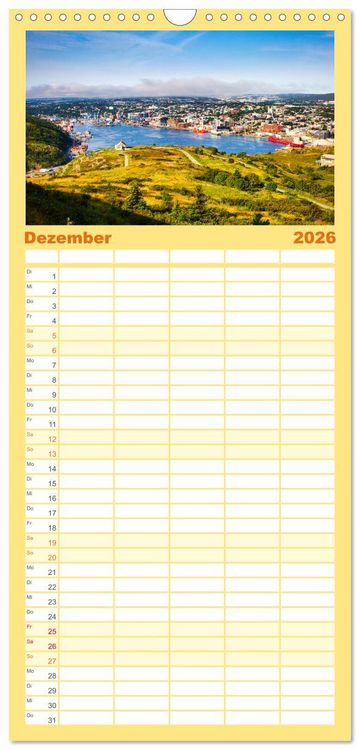 Produktbild: Familienplaner 2026 - Neufundland - wilde Sch&ouml;nheit im Atlantik mit 5 Spalten (Wandkalender, 21 x 45 cm) CALVENDO