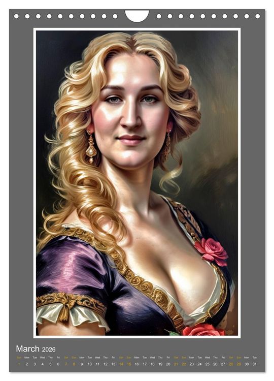 Produktbild: Ladies, Lace and Flowers (Wall Calendar 2026 DIN A4 portrait), CALVENDO 12 Month Wall Calendar