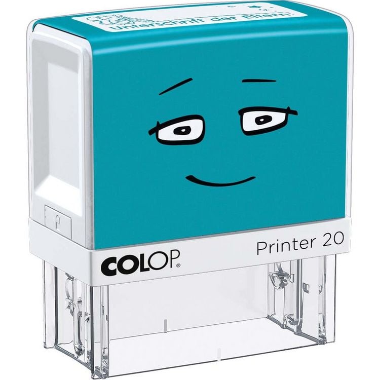 Produktbild: COLOP NIO School Motivations-Stempel, Unterschrift der Eltern, Abdruckfarbe fresh mint, 38 x 14mm