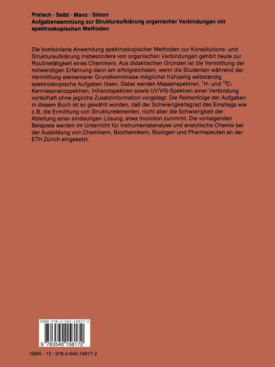 Produktbild: Aufgabensammlung zur Strukturaufkl&auml;rung organischer Verbindungen mit spektroskopischen Methoden