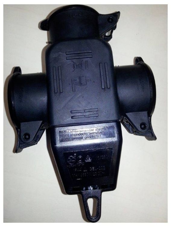 Produktbild: N & L 10195 3fach-Kupplung Gummi 230V Schwarz IP44