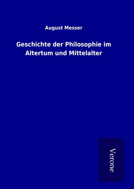 Produktbild: Geschichte der Philosophie im Altertum und Mittelalter