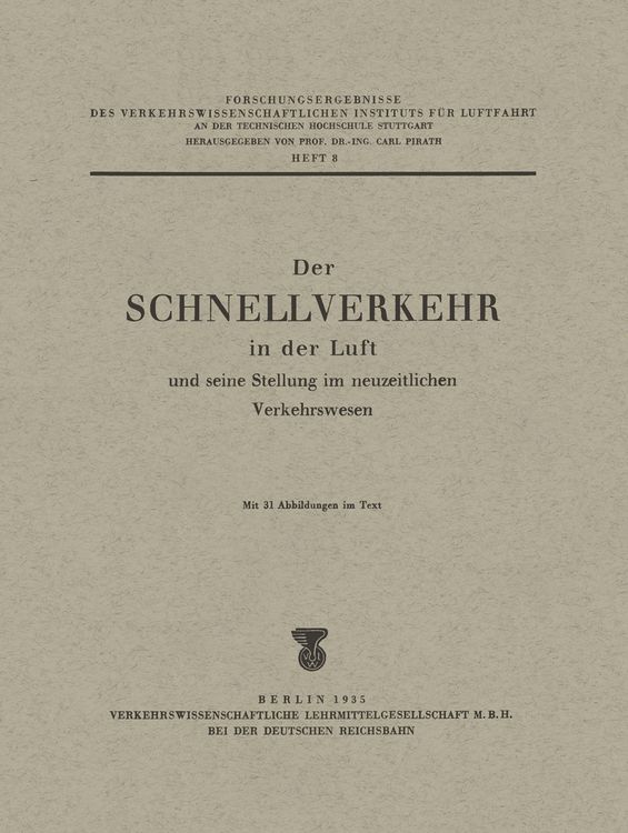 Produktbild: Der Schnellverkehr in der Luft und seine Stellung im neuzeitlichen Verkehrswesen