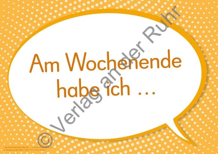 Produktbild: "Am Wochenende habe ich ..." 66 Bild-Impulse und Satzanf&auml;nge f&uuml;r den Morgenkreis